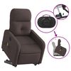 vidaXL Sill&oacute;n masaje el&eacute;ctrico reclinable elevable tela marr&oacute;n oscuro