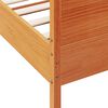 vidaXL Estructura de cama sin colch&oacute;n madera maciza marr&oacute;n 90x190 cm
