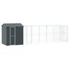 vidaXL Jaula para Aves Antracita 824 x 208 x 247 cm Acero Galvanizado