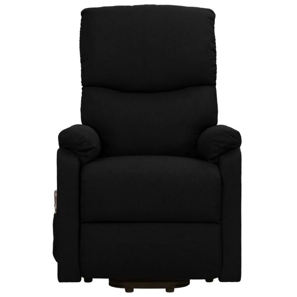 vidaXL Sillón de masaje elevable tela negro