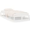 vidaXL Estructura de cama de madera maciza blanca 90x200 cm