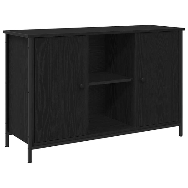 vidaXL Conjunto de mueble de TV Roble Negro 101 x 35 x 65 cm