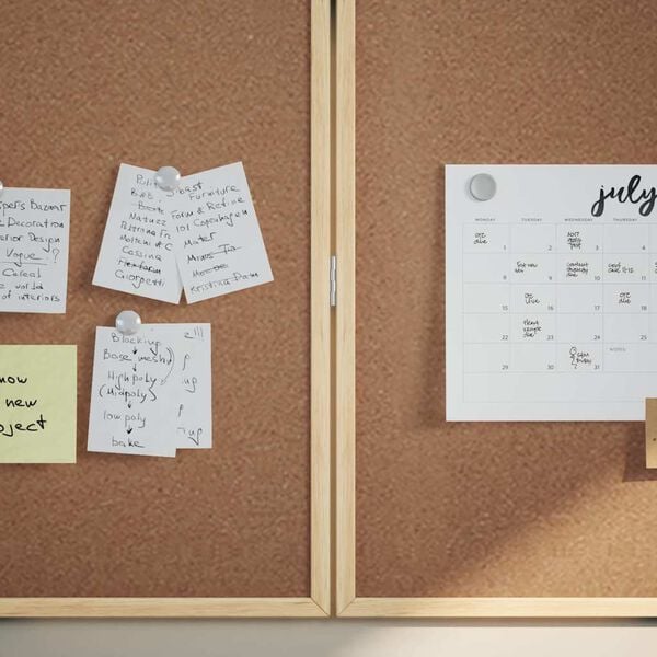 vidaXL Tablero de Anuncios Manual Marr&oacute;n 80 x 80 x 1.4 cm