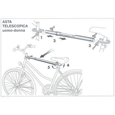 Peruzzo Barra adaptadora para bicicletas de mujer metal rojo