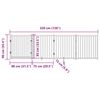 vidaXL Puerta de perros plegable 4 paneles madera abeto marr&oacute;n 320 cm