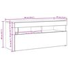 vidaXL Mueble TV luces LED madera ingenier&iacute;a envejecida 90x35x40 cm