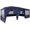 vidaXL Carpa de Fiesta 600 x 400 x 266 cm Azul Polietileno