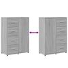 vidaXL Aparadores 2 uds madera de ingenier&iacute;a gris Sonoma 60x31x84 cm
