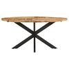 vidaXL Mesa de comedor de madera de mango rugosa 160x90x75 cm