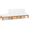vidaXL Juego muebles de jard&iacute;n y cojines 3 pzas madera maciza acacia