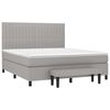 vidaXL Cama box spring con colch&oacute;n tela gris claro 180x200 cm