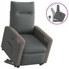 vidaXL Sill&oacute;n reclinable elevable de tela gris oscuro