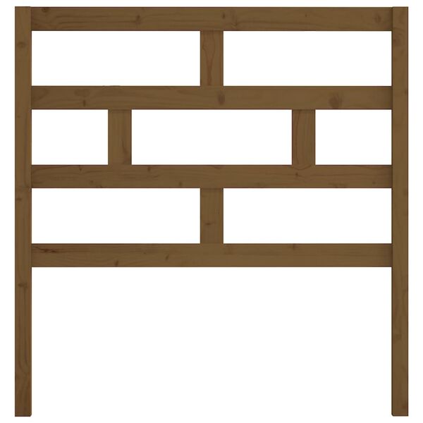 vidaXL Cabecero de cama madera maciza de pino marr&oacute;n miel 106x4x100 cm