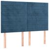 vidaXL Cama box spring con colch&oacute;n terciopelo azul oscuro 140x190 cm