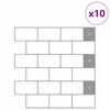 vidaXL Azulejo de metro 10 pcs Gris 30,5 x 30,5 cm Poliuretano y PET