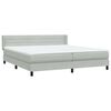 vidaXL Cama box spring con colch&oacute;n terciopelo gris claro 200x210 cm