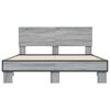 vidaXL Estructura cama madera ingenier&iacute;a metal gris Sonoma 120x200 cm