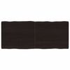 vidaXL Tablero mesa madera tratada borde vivo marr&oacute;n 120x50x(2-4) cm