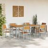 vidaXL Conjunto de Comedor de Jardín 7 pcs Gris