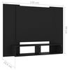 vidaXL Mueble de TV de pared madera contrachapada negro 120x23,5x90 cm