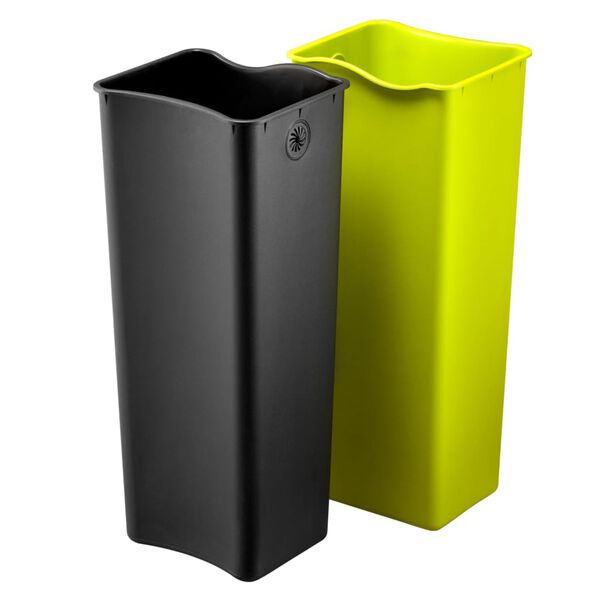 EKO Cubo de pedal Ecofly 2x20 L plateado mate