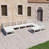 vidaXL Set de sal&oacute;n de jard&iacute;n de 9 piezas blanco madera maciza de pino