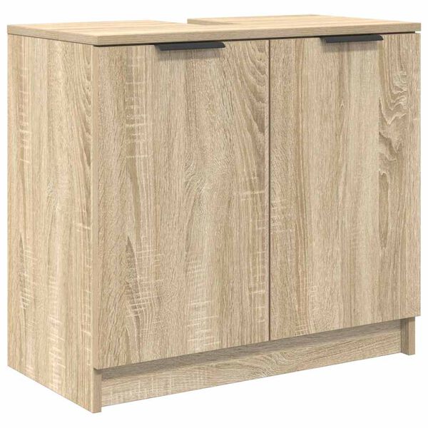 vidaXL Gabinete de Ba&ntilde;o con puerta Roble Sonoma 64,5 x 33,5 x 59 cm