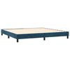 vidaXL Cama box spring con colch&oacute;n terciopelo azul oscuro 200x200 cm