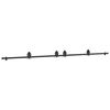 vidaXL Kit de herrajes para puertas correderas acero negro 366 cm