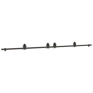 vidaXL Kit de herrajes para puertas correderas acero negro 366 cm
