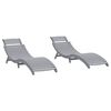 vidaXL Tumbonas 2 unidades madera maciza acacia gris 184x55x64 cm
