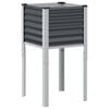 vidaXL Jardinera de acero antracita 45x45x88 cm
