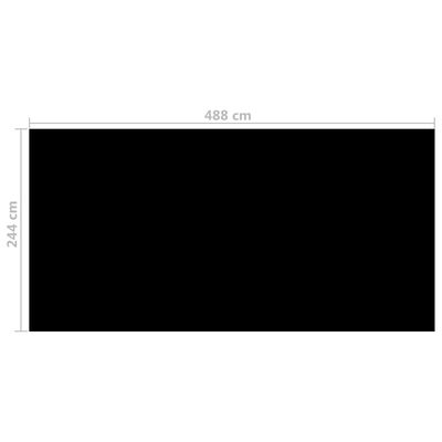 vidaXL Cubierta de piscina PE negro 488x244 cm