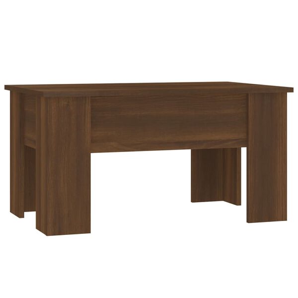vidaXL Mesa de centro madera de ingeniería roble marrón 79x49x41 cm