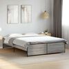 vidaXL Estructura cama madera ingenier&iacute;a metal gris Sonoma 160x200 cm