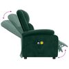 vidaXL Sill&oacute;n de masaje el&eacute;ctrico terciopelo verde oscuro
