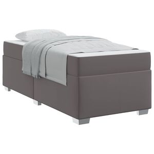 vidaXL Estructura de cama con colch&oacute;n Gris 100 x 200 cm tela