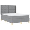 vidaXL Cama tipo Box Spring con colch&oacute;n Gris Claro 160 x 200 cm tela