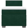 vidaXL Cama box spring con colch&oacute;n terciopelo verde oscuro 100x200 cm