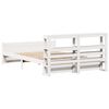 vidaXL Estructura de cama con cabecero sin colch&oacute;n blanco 140x190 cm