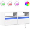 vidaXL Mueble de TV de pared con luces LED blanco 100x31x45 cm
