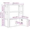 vidaXL Vitrina Roble artisan 30 x 80 x 90 cm Madera contrachapada
