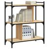 vidaXL Librer&iacute;a 3 estantes madera ingenier&iacute;a roble Sonoma 76x32x88 cm