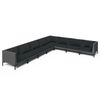 vidaXL Set sof&aacute;s de jard&iacute;n 8 pzas cojines rat&aacute;n sint&eacute;tico gris oscuro