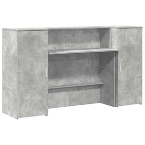 vidaXL Mostrador de recepción gris hormigón 180x50x103,5 cm
