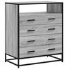 vidaXL Cajonera de madera contrachapada gris sonoma 70x41x83,5 cm