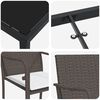 vidaXL Conjunto de Comedor de Jard&iacute;n 7 pcs Marr&oacute;n y Negro