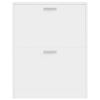 vidaXL Mueble zapatero blanco con 2 compartimentos