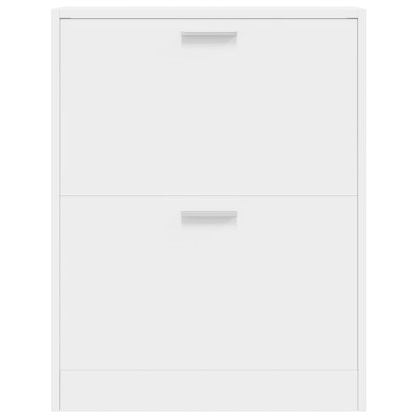 vidaXL Mueble zapatero blanco con 2 compartimentos