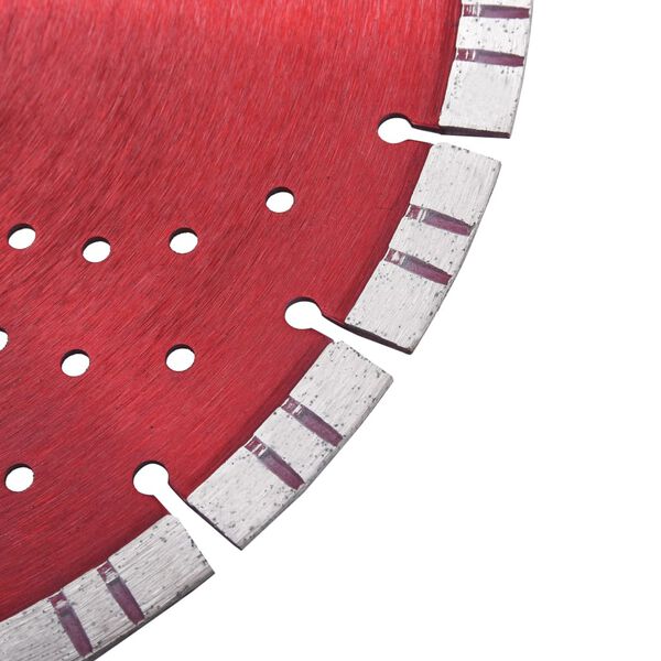 vidaXL Disco de corte de diamante con turbo y agujeros acero 300 mm